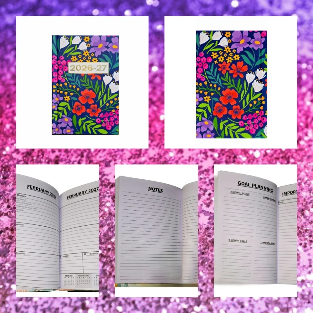 Hard Cover Weekly 2 Year Pocket/Purse/Briefcase Planners 2025-26 (price per ea)